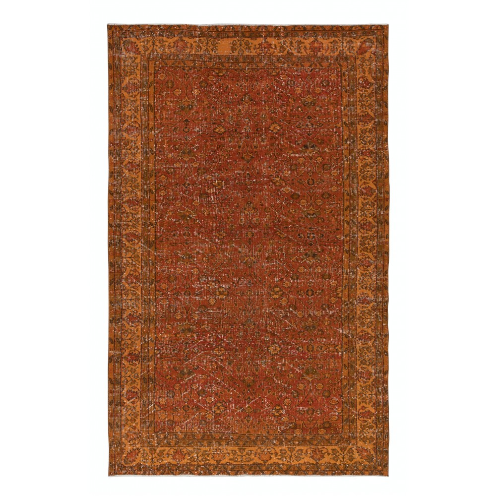 Faded orange rug, Vintage large rug, Turkish rug, Handmade rug, Bohemian rug, House decor, Natural wool rug, Carpet, 4.9 x high quality 9.7 feet DC7968